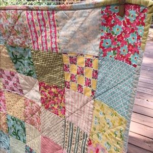 Baby Quilt handmade (by me) 36" x 40" cotton.